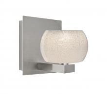  1WF-KENOWH-SN - Besa, Keno Vanity, White Sand, Satin Nickel Finish, 1x60W Halogen