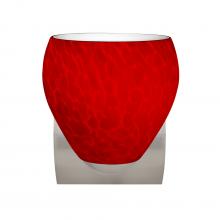 Besa Lighting 1WZ-4122RC-LED-SN - Besa, Bolla Mini Sconce, Red Cloud, Satin Nickel Finish, 1x9W LED