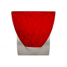 Besa Lighting 1WZ-7572RC-LED-SN - Besa, Sasha Mini Sconce, Red Cloud, Satin Nickel Finish, 1x9W LED