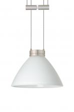  1XA-174307-SN - Besa Pendant Domi Satin Nickel White 1x50W Halogen