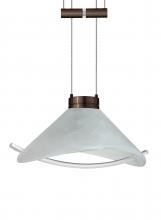  1XA-181304-BR - Besa Pendant Hoppi Bronze Marble/Clear 1x50W Halogen