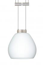  1XA-560507-SN - Besa Pendant Tay Tay Satin Nickel Opal Matte 1x50W Halogen