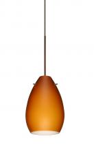  1XC-171380-LED-BR - Besa Pendant Pera 6 Bronze Amber Matte 1x5W LED