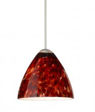  1XC-177941-LED-SN - Besa Pendant Mia Satin Nickel Garnet 1x5W LED