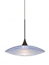  1XC-6294BL-BR - Besa Pendant Spazio Bronze Blue/Frost 1x50W Halogen