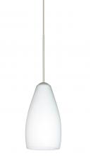  1XC-719807-LED-SN - Besa Pendant Karli Satin Nickel Opal Matte 1x5W LED