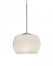  1XC-KENOWH-LED-SN - Besa, Keno Cord Pendant, White Sand, Satin Nickel Finish, 1x3W LED