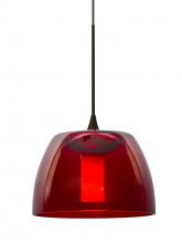  1XC-SPURRD-LED-BR - Besa Spur Cord Pendant, Red, Bronze Finish, 1x3W LED