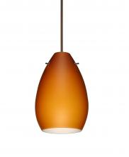  1XT-171380-LED-BR - Besa Pendant Pera 6 Bronze Amber Matte 1x5W LED