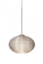  1XT-5612GL-LED-SN - Besa Pendant Lasso Satin Nickel Glitter 1x5W LED