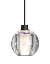  1XT-BOCA5BB-BR - Besa, Boca 5 Cord Pendant, Clear Bubble, Bronze Finish, 1x35W Halogen