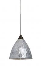  1XT-EVESS-LED-BR - Besa, Eve Cord Pendant, Stone Silver Foil, Bronze Finish, 1x5W LED