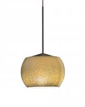  1XT-KENOGD-LED-BR - Besa, Keno Cord Pendant, Gold Sand, Bronze Finish, 1x3W LED