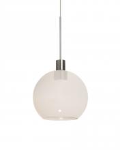  1XT-NEWTON6MW-LED-SN - Besa, Newton 6 Cord Pendant, Milky White, Satin Nickel Finish, 1x3W LED