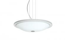 Besa Lighting 1KV-912939-LED-SN - Besa Manta 13 Round Suspension Pendant, Opal Glossy, Satin Nickel, 1x16W LED