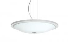 Besa Lighting 1KV-913039-LED-SN - Besa Manta 18 Round Suspension Pendant, Opal Glossy, Satin Nickel, 1x24W LED