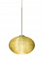 Besa Lighting 1XC-5612GD-SN - Besa Pendant Lasso Satin Nickel Gold Glitter 1x50W Halogen