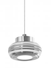  1XT-FLOW00-FRSL-LED-SN - Besa, Flower Cord Pendant, Frost/Silver, Satin Nickel Finish, 1x6W LED