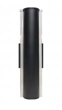  2NW-ESPADA16-LED-BK - Besa, Espada 16 Outdoor Sconce, Black/Clear Bubble, Black Finish, 1x8W LED