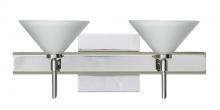  2SW-117607-CR-SQ - Besa Wall With SQ Canopy Kona Chrome White 2x40W G9