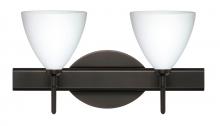  2SW-177907-LED-BR - Besa Wall Mia Bronze Opal Matte 2x5W LED