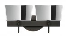  2SW-6773MR-BR - Besa Groove Wall 2SW Mirror-Frost Bronze 2x40W G9