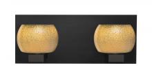  2WF-KENOGD-LED-BK - Besa, Keno Vanity, Gold Sand, Black Finish, 2x3W LED