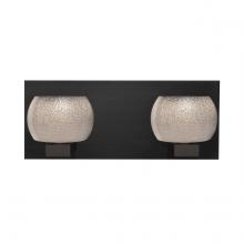  2WF-KENOSM-LED-BK - Besa, Keno Vanity, Smoke Sand, Black Finish, 2x3W LED