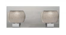  2WF-KENOSM-SN - Besa, Keno Vanity, Smoke Sand, Satin Nickel Finish, 2x60W Halogen