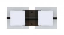  2WS-773539-BR - Besa Wall Alex Bronze Opal/Clear 2x50W G9