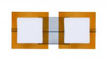  2WS-7735TG-LED-CR - Besa Wall Alex Chrome Opal/Armagnac 2x5W LED