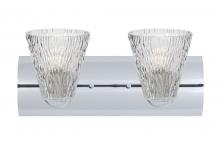  2WZ-NICO5CL-LED-CR - Nico 5 Vanity, Clear Stone, Chrome Finish, 2x9W LED