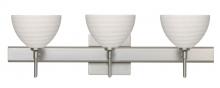  3SW-4679KR-LED-SN-SQ - Besa Wall With SQ Canopy Brella Satin Nickel Chalk 3x5W LED