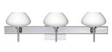  3SW-541007-CR-SQ - Besa Wall With SQ Canopy Peri Chrome Opal Matte 3x40W G9