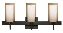  3SW-S44007-BR-SQ - Besa Pahu 4 Wall With SQ Canopy 3SW Transparent Smoke/Opal Bronze 3x40W G9