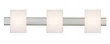  3SW-TITO07-SN - Besa, Tito Vanity, Opal Matte, Satin Nickel Finish, 3x40W Halogen