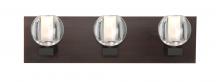  3WF-BOCACL-BR - Besa, Boca Vanity, Clear, Bronze Finish, 3x40W Halogen