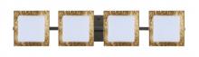  4WS-7735GF-LED-BR - Besa Wall Alex Bronze Opal/Gold Foil 4x5W LED