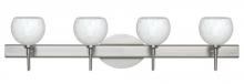  4SW-565819-LED-SN - Besa Wall Palla 5 Satin Nickel Carrera 4x5W LED