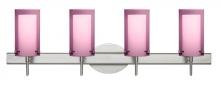  4SW-A44007-LED-SN - Besa Pahu 4 Wall 4SW Transparent Amethyst/Opal Satin Nickel 4x5W LED