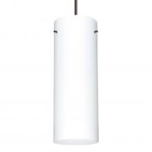 Besa Lighting J-412807-BR-L - Besa Pendant For Multiport Canopy Stilo 18 Bronze Opal Matte 1x150W Medium Base A21,