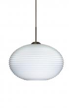  J-491207-BR - Besa Pendant For Multiport Canopy Pape 10 Bronze Opal Ribbed 1x75W Medium Base