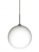  J-COCO1007-BR - Besa Coco 10 Pendant For Multiport Canopy, Opal Matte, Bronze Finish, 1x60W Medium Ba