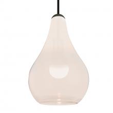 Besa Lighting J-LEONMW-LED-BK - Besa, Leon Cord Pendant for Multiport Canopy, Milky White, Black Finish, 1x9W LED