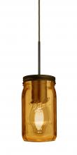  J-MILO4AM-EDIL-BR - Besa Pendant For Multiport Canopy Milo 4 Bronze Amber 1x5W LED Filament