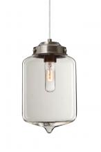  J-OLINCL-SN - Besa Olin Pendant For Multiport Canopy Satin Nickel Clear 1x60W Medium Base T10