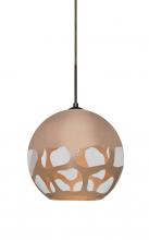  J-ROCKYCP-BR - Besa, Rocky Cord Pendant For Multiport Canopies, Copper, Bronze Finish, 1x60W Medium