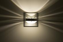  OPTOS1W-CLFR-LED-BA - Besa Optos Wall Clear/Frost Brushed Aluminum 1x5W LED