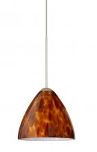  X-177918-LED-SN - Besa Pendant For Multport Canopy Mia Satin Nickel Amber Cloud 1x5W LED