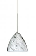  X-1779MG-SN - Besa Pendant For Multport Canopy Mia Satin Nickel Marble Grigio 1x50W Halogen